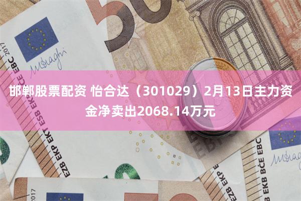邯郸股票配资 怡合达（301029）2月13日主力资金净卖出2068.14万元