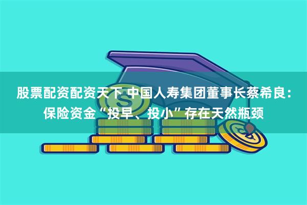 股票配资配资天下 中国人寿集团董事长蔡希良：保险资金“投早、投小”存在天然瓶颈
